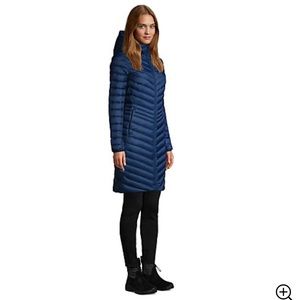 Women's Petite Ultralight Packable Down
Coat -Deep Sea Blue